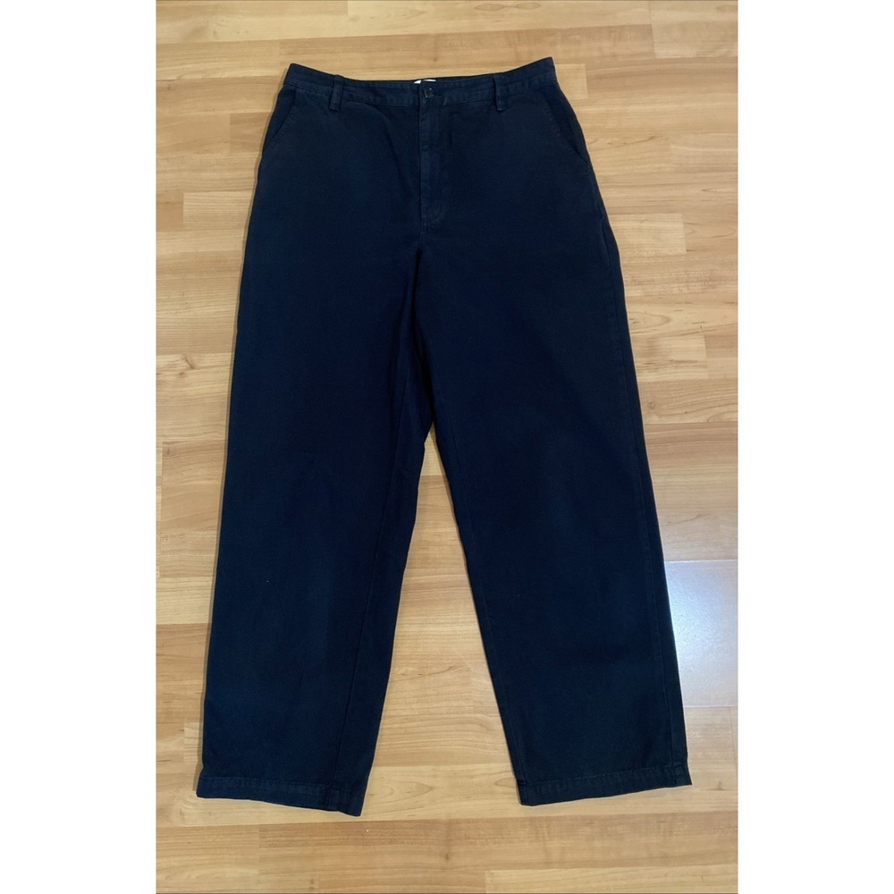 Aritzia Sunday Best‎ Pants Womens Size 12 Black Cotton High Waisted Barrel Wide